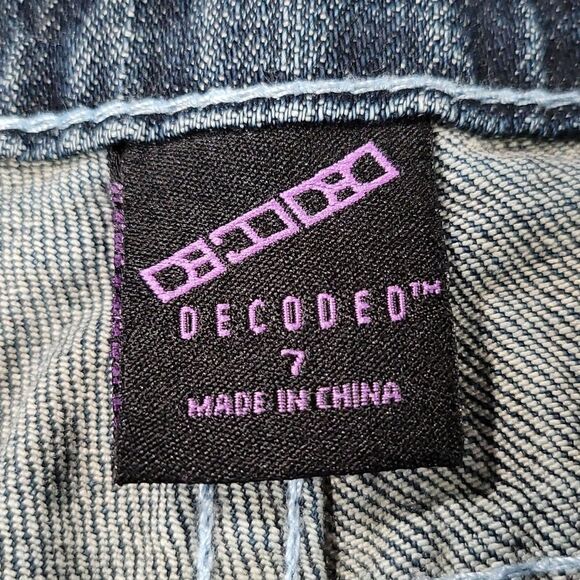 ☔️💜Decoded Blue Jeans w/Rhinestone & Embroidered Back Pockets Size 7/29 - Picture 11 of 12